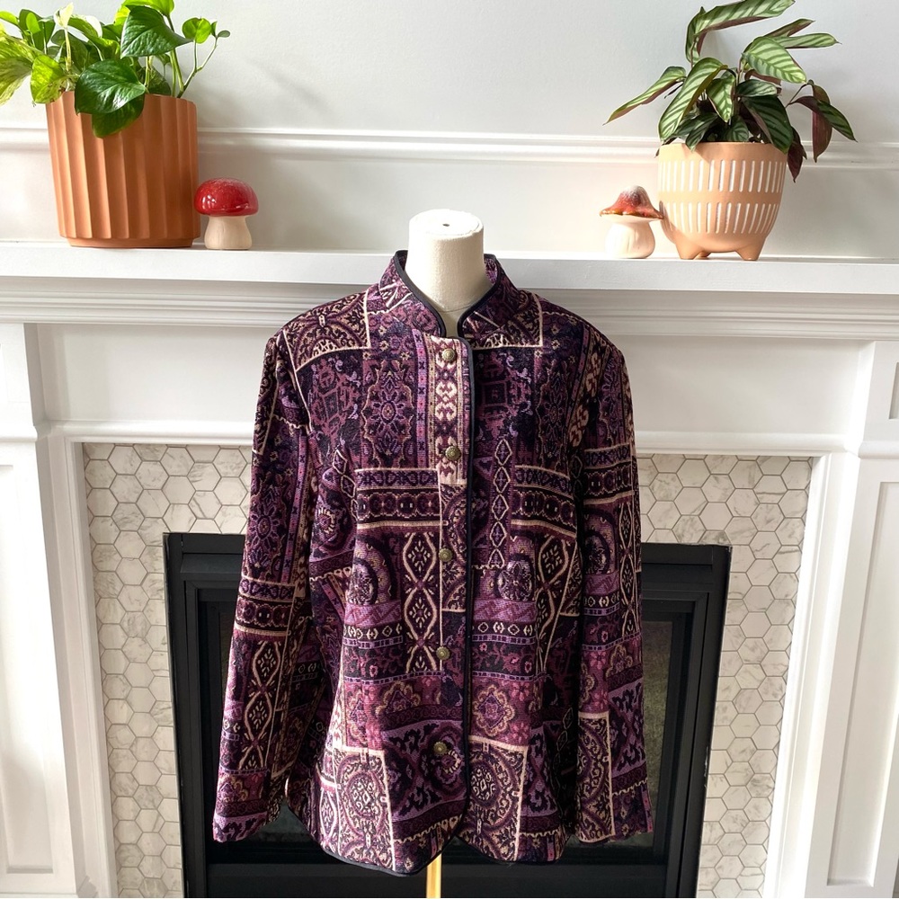 Vintage Abstract Carpet Blazer